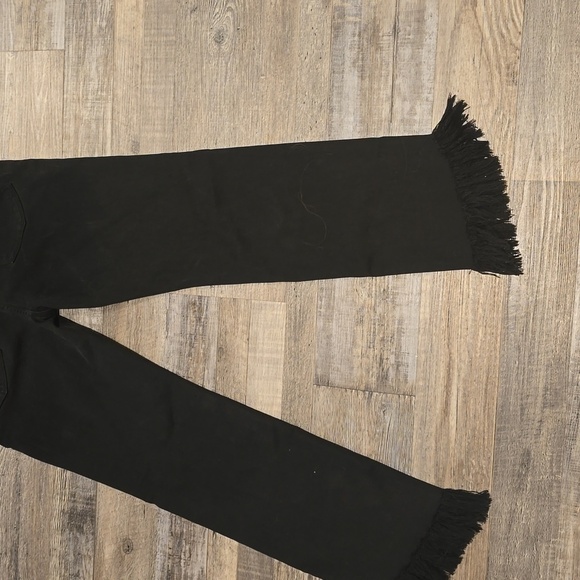 FRAME | Denim Womens Size 29 | Le High Straight Jeans | Black Frayed Fringe Hem​ - Picture 9 of 11